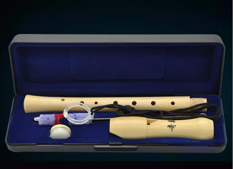 Wooden Recorder Soprano Flute Musical Instrument School Descant 8 Hole C Key AU