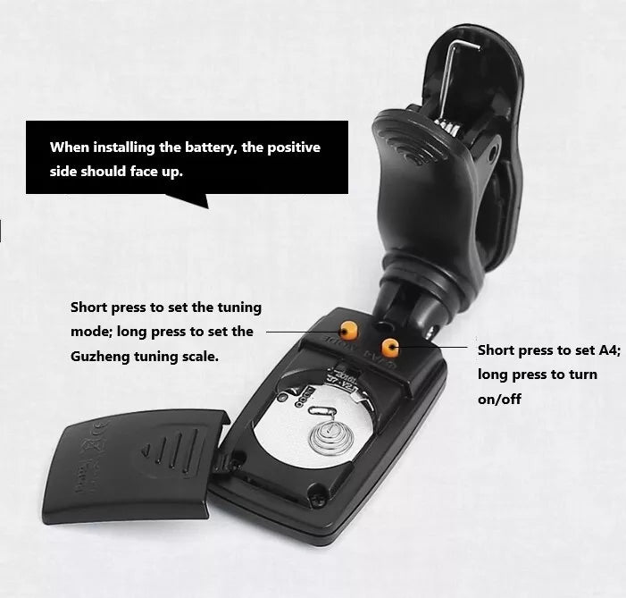 CHINA Erhu Guzheng Pipa 12tone Tuner Tuning Tool String Instrument Accessories