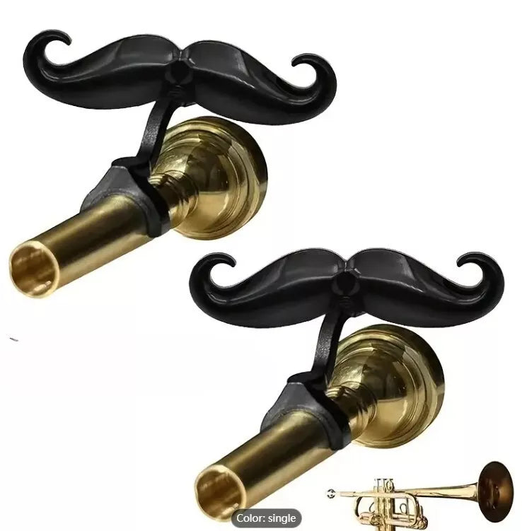 Fun Black Mustache Clip Trombone and Trumpet Mouthpiece Brass Players Accessory