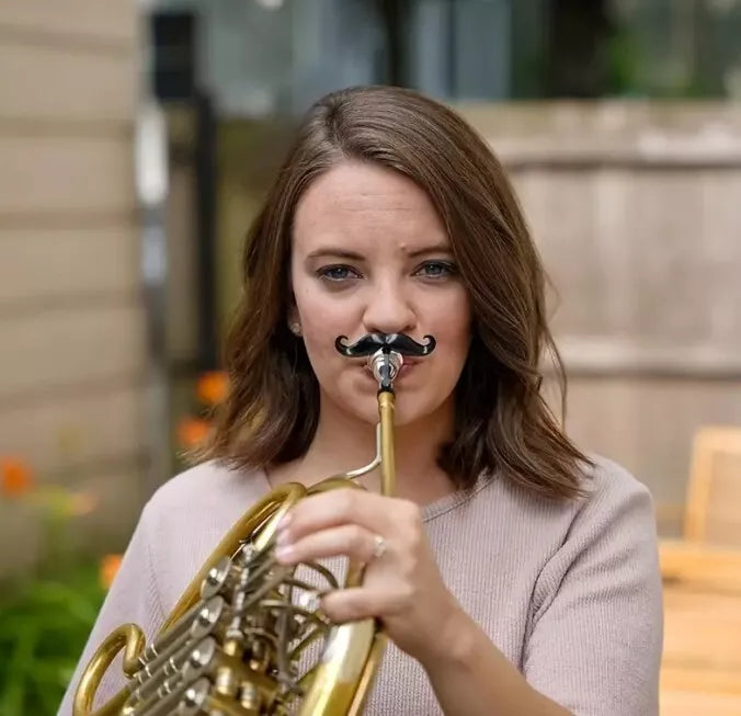 Fun Black Mustache Clip Trombone and Trumpet Mouthpiece Brass Players Accessory