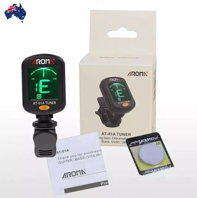 Digital Tuner Clip On Bass Guitar Violin ukulele LCD Battery Multifunction Tuner