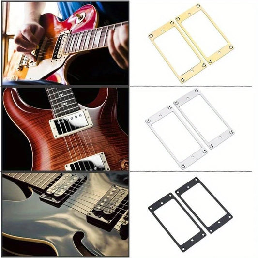 2pcs Humbucker Pickup Ring Curved/Flat Base Pickup Frame Epiphone LP Guitar AU