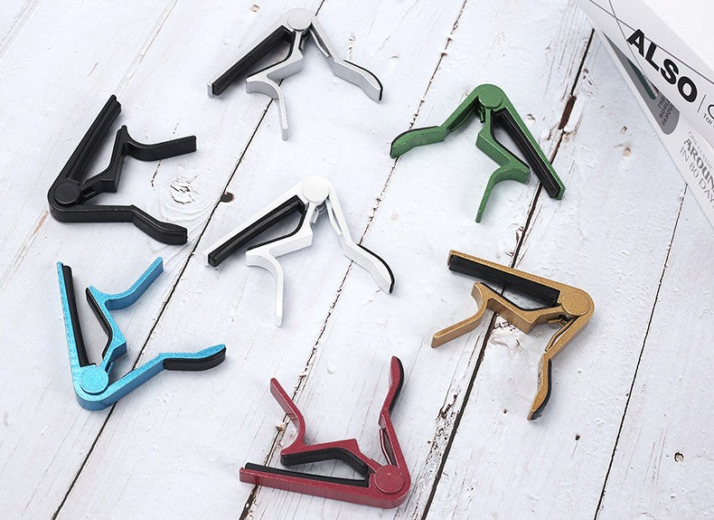 Guitar Capo Folk Electric Wood Guitar Ukulele Bass Banjo Accessories with 4picks