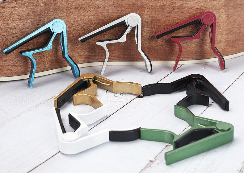 Guitar Capo Folk Electric Wood Guitar Ukulele Bass Banjo Accessories with 4picks
