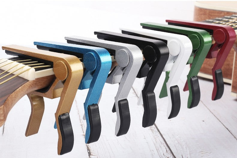 Guitar Capo Folk Electric Wood Guitar Ukulele Bass Banjo Accessories with 4picks