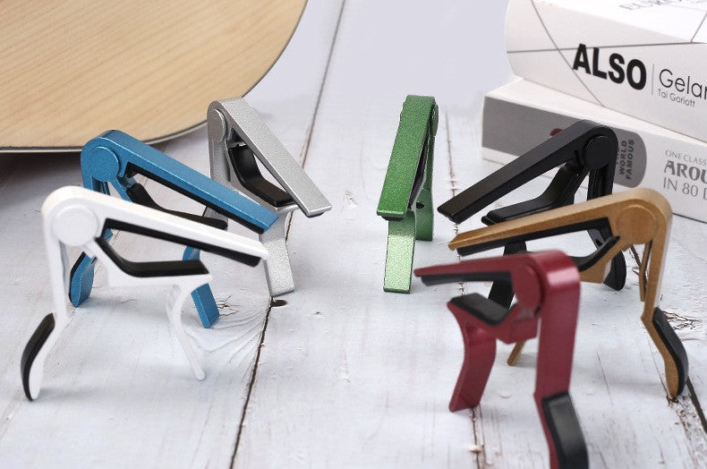Guitar Capo Folk Electric Wood Guitar Ukulele Bass Banjo Accessories with 4picks