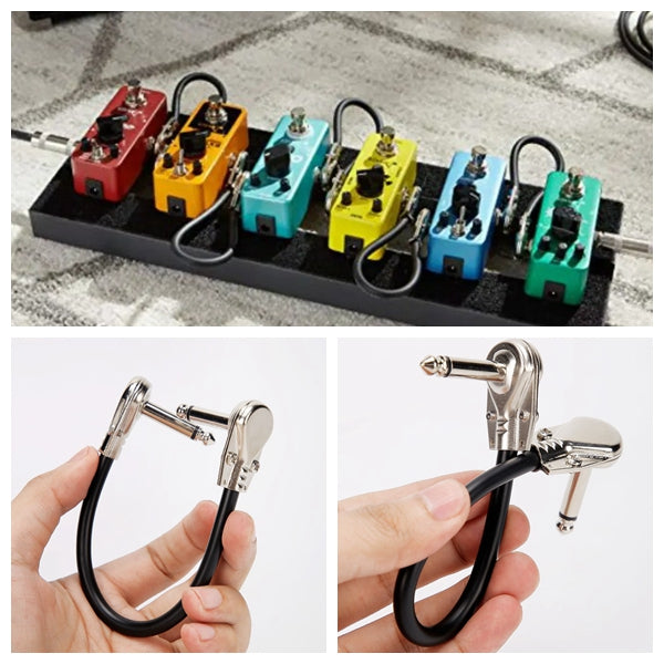 15/30cm Guitar Effects Pedal Patch Jumper Cables Pancake Audio Cables silver AU