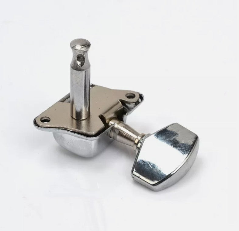 Acoustic Guitar String Tuning Peg Tuner Key Machine Semi-Closed Head Button Silver AU
