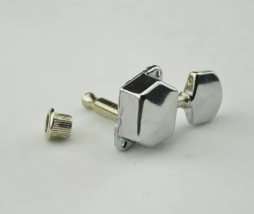 Acoustic Guitar String Tuning Peg Tuner Key Machine Semi-Closed Head Button Silver AU