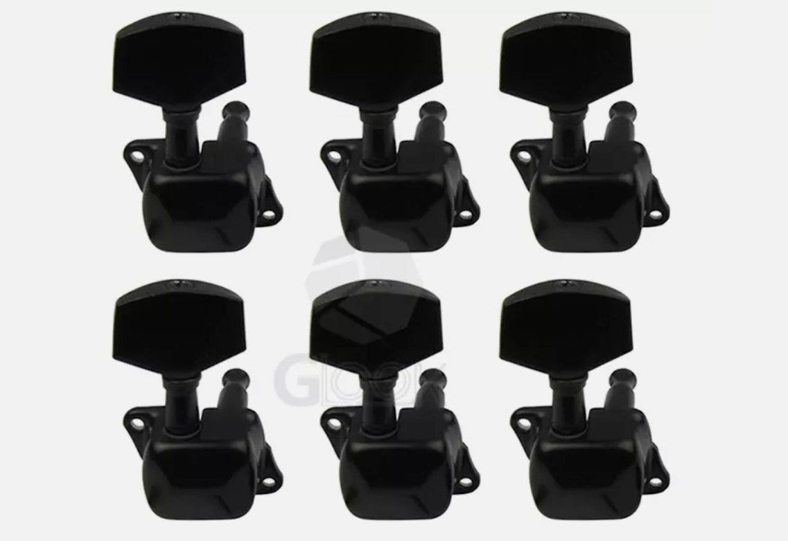 Acoustic Guitar String Tuning Peg Tuner Key Machine Semi-Closed Head Button Black AU