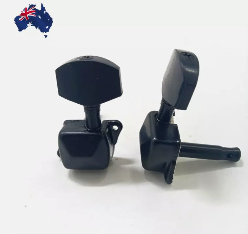 Acoustic Guitar String Tuning Peg Tuner Key Machine Semi-Closed Head Button Black AU