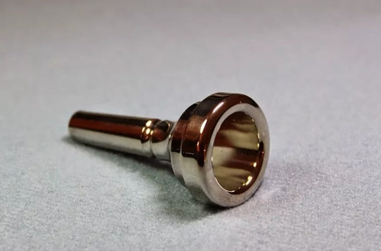 Silvery Plated Euphonium Mouthpiece 11mm Socket for Easy Rich Dark Sound Brass