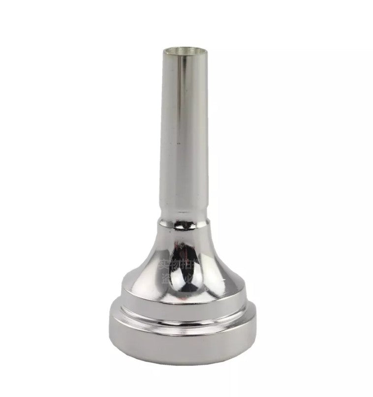 Silvery Plated Euphonium Mouthpiece 11mm Socket for Easy Rich Dark Sound Brass