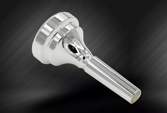 Silvery Plated Euphonium Mouthpiece 11mm Socket for Easy Rich Dark Sound Brass