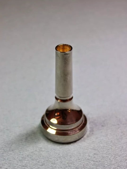 Silvery Plated Euphonium Mouthpiece 11mm Socket for Easy Rich Dark Sound Brass