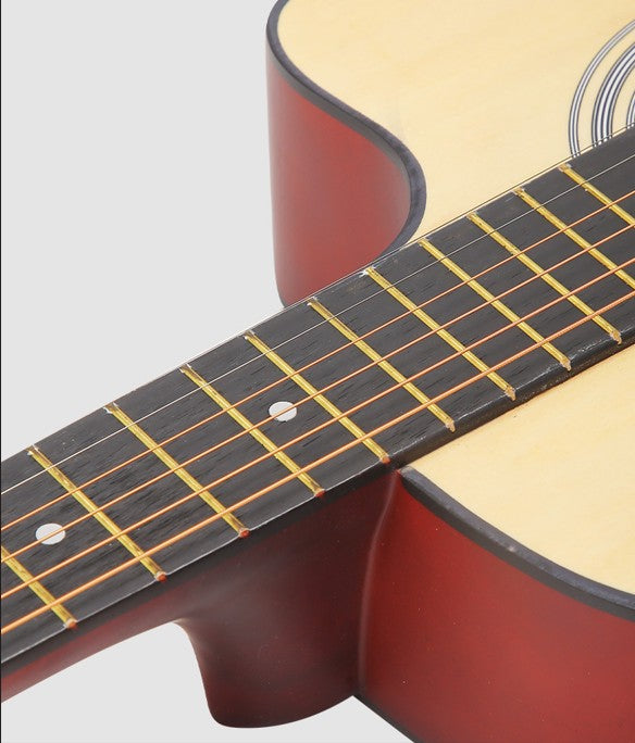 38” Inch D-Style Entry-Level Full-Size Wooden Folk Acoustic Guitar Cutaway AU