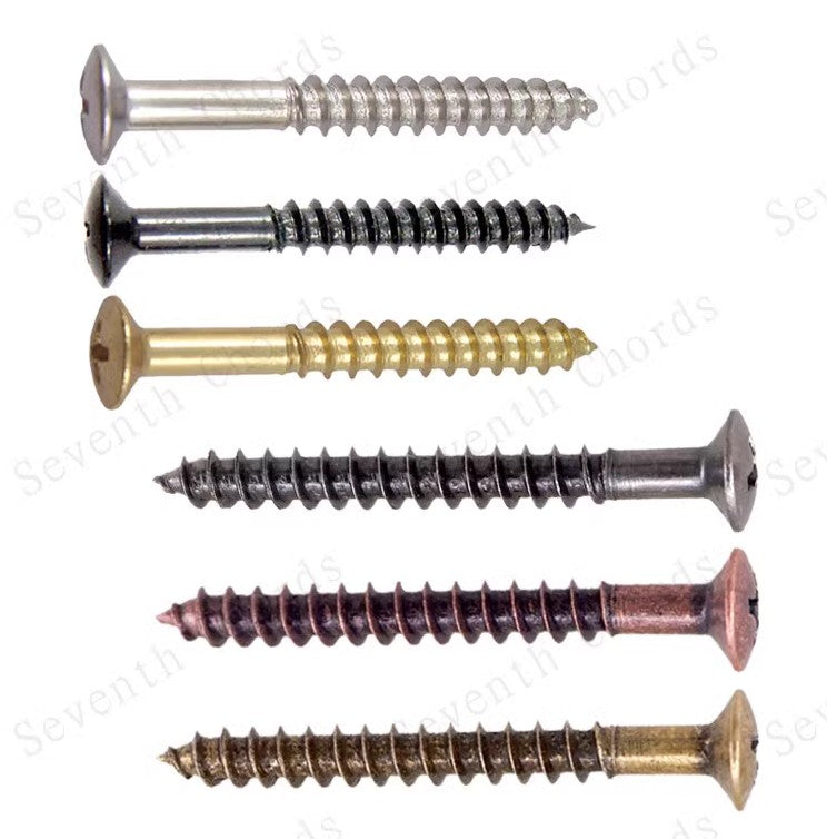 4pcs Electric guitar electric bass neck body reinforcement plate screw 5mm*45mm