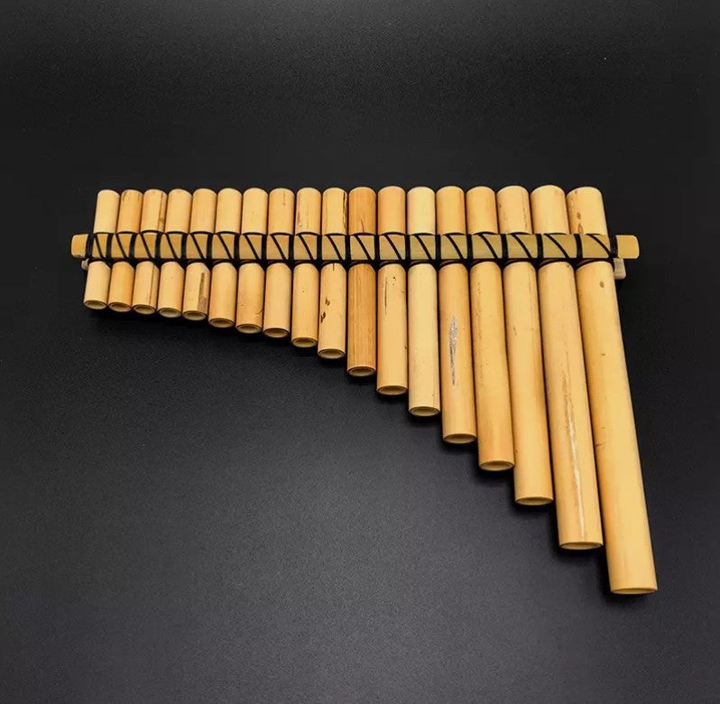 18 tubes natural bamboo flute PAN FLUTE G Key Pan Pipes south american style AU