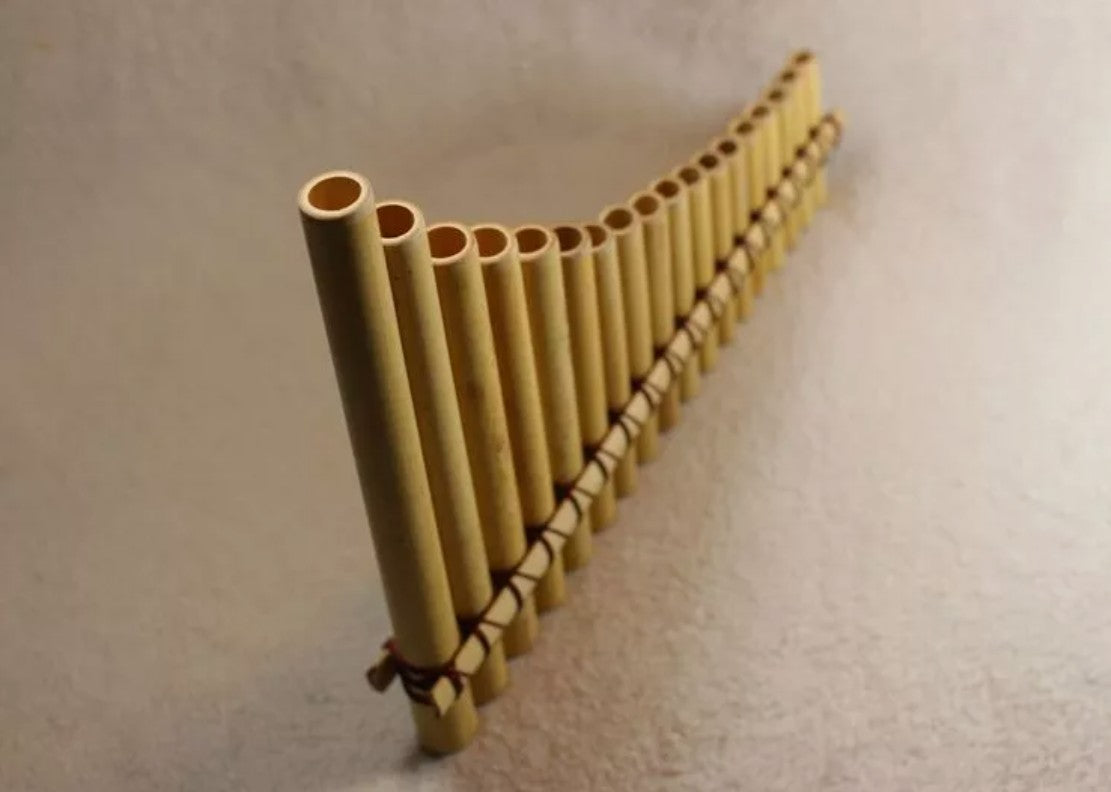 18 tubes natural bamboo flute PAN FLUTE G Key Pan Pipes south american style AU