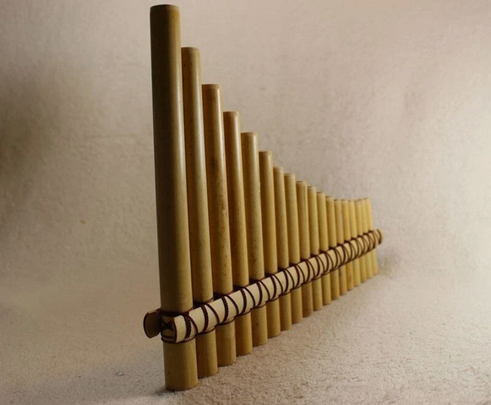 18 tubes natural bamboo flute PAN FLUTE G Key Pan Pipes south american style AU