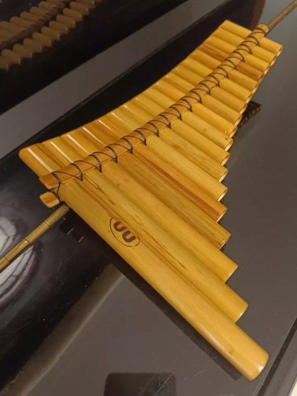 18 tubes of bamboo flute PAN FLUTE Curved shape Pan Pipes south american styleAU