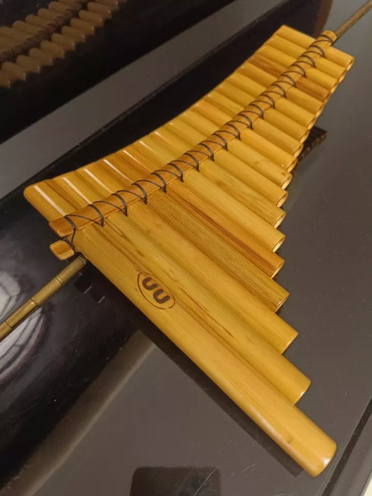 18 tubes of bamboo flute PAN FLUTE Curved shape Pan Pipes south american styleAU