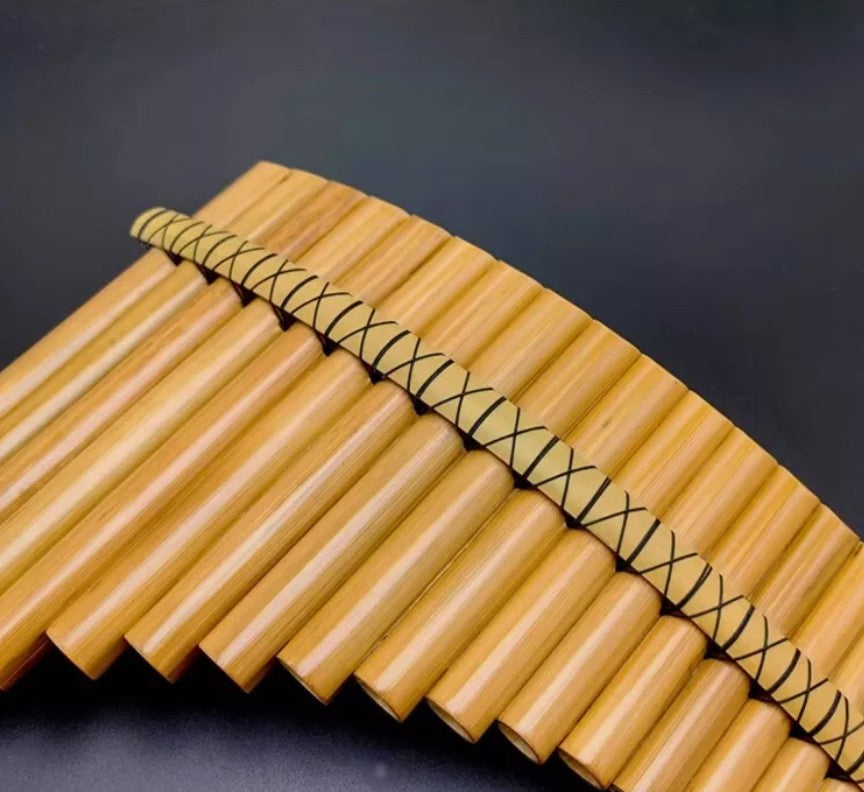 18 tubes of bamboo flute PAN FLUTE Curved shape Pan Pipes south american styleAU