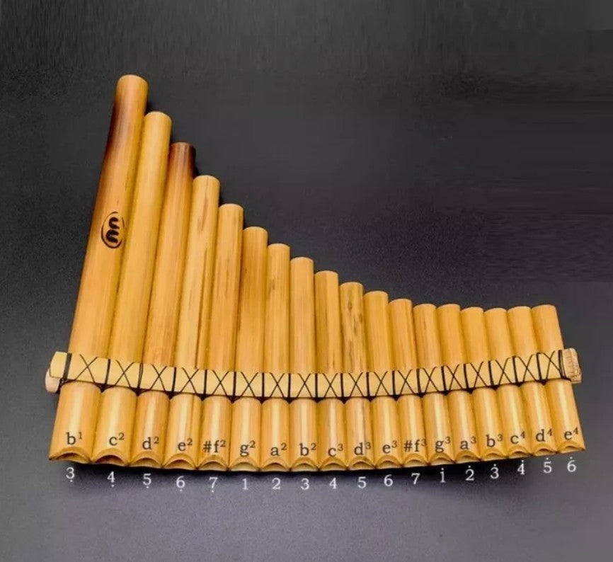18 tubes of bamboo flute PAN FLUTE Curved shape Pan Pipes south american styleAU