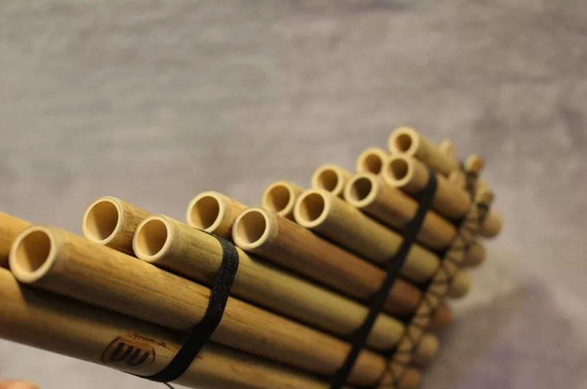 15 Pipe Pan Flute Double row Handcrafted Bamboo South American tribal style NEW
