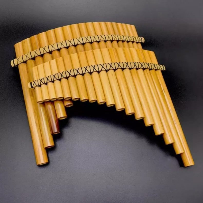 18 tubes of bamboo flute PAN FLUTE Curved shape Pan Pipes south american styleAU