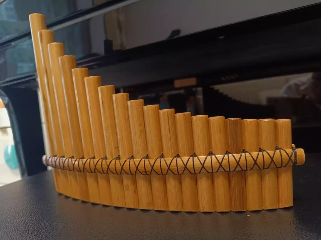 18 tubes of bamboo flute PAN FLUTE Curved shape Pan Pipes south american styleAU