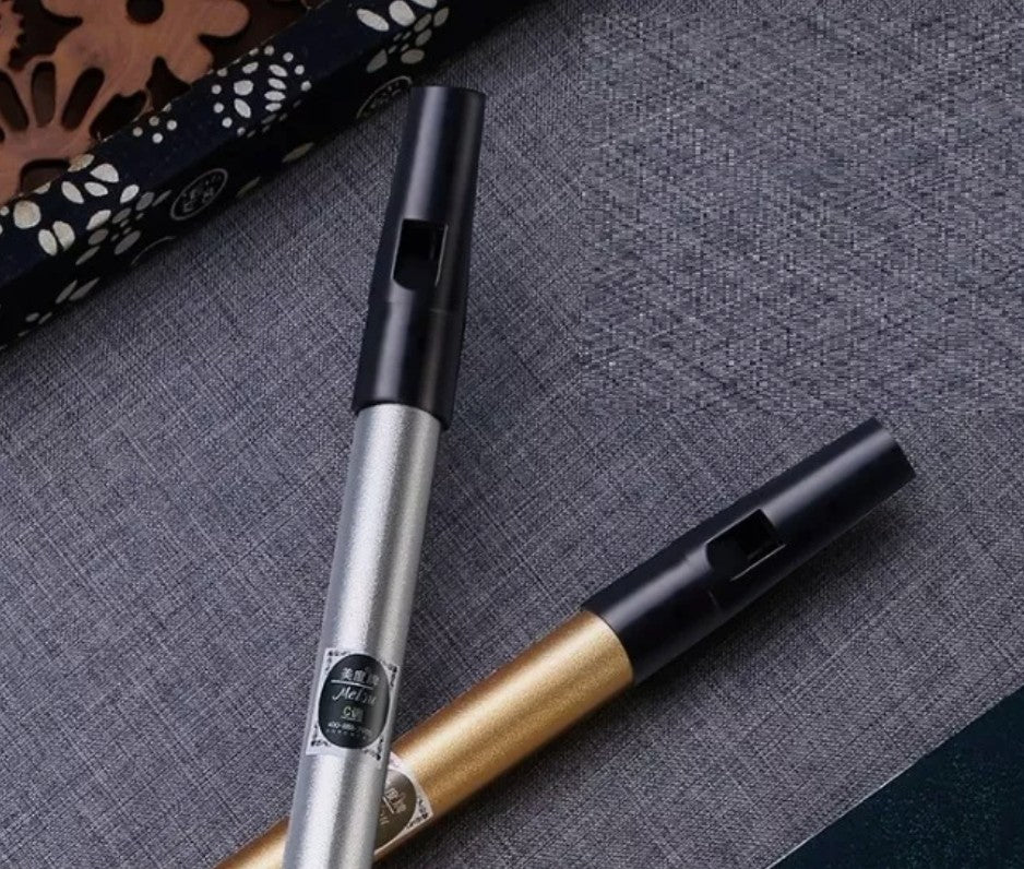 6Hole Metal Irish Whistle Straight Flute Band Orchestra Woodwind Instrument Gift