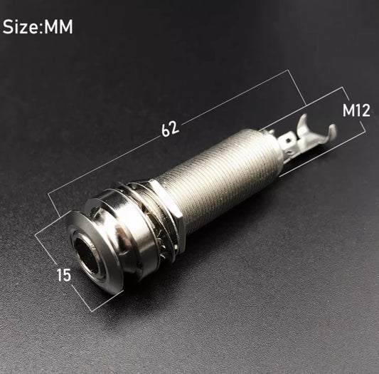 6.35mm Mono Electric Guitar Pickup Socket Electric Guitar Bass Ukulele Instrument Parts