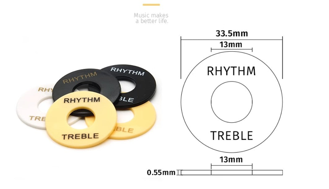 LP Electric Guitar Toggle Switch Washers Rhythm Treble Ring Plate with Les Paul Guitars