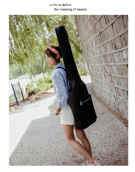 Waterproof Electric Bass Bag Backpack Padded Straps Durable Musicians Practice