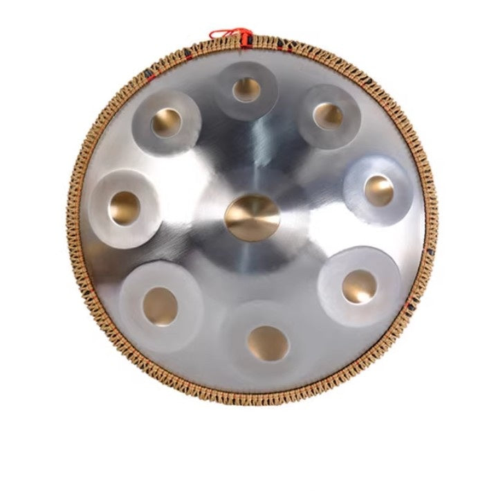 Travel version Classic golden eyes 18" 9 Note Handpan 440Hz in G Yoga Meditation