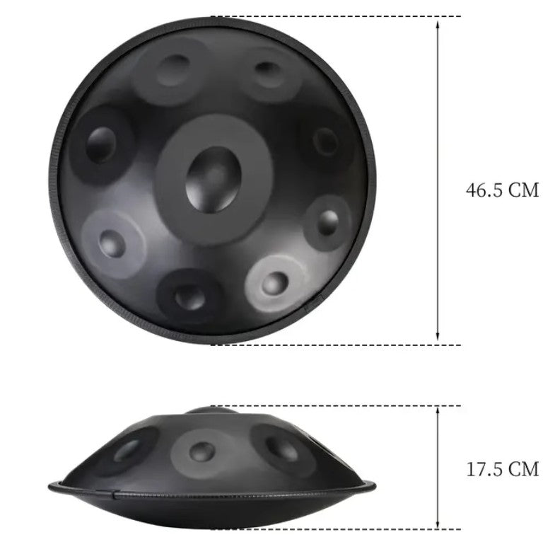Travel version 18" 9 Note Handpan 440Hz in G Yoga Meditation Sound Healing AU
