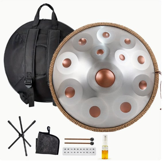 Golden Castle 22" 14 Note Handpan 440Hz in D Yoga Meditation Sound Healing AU