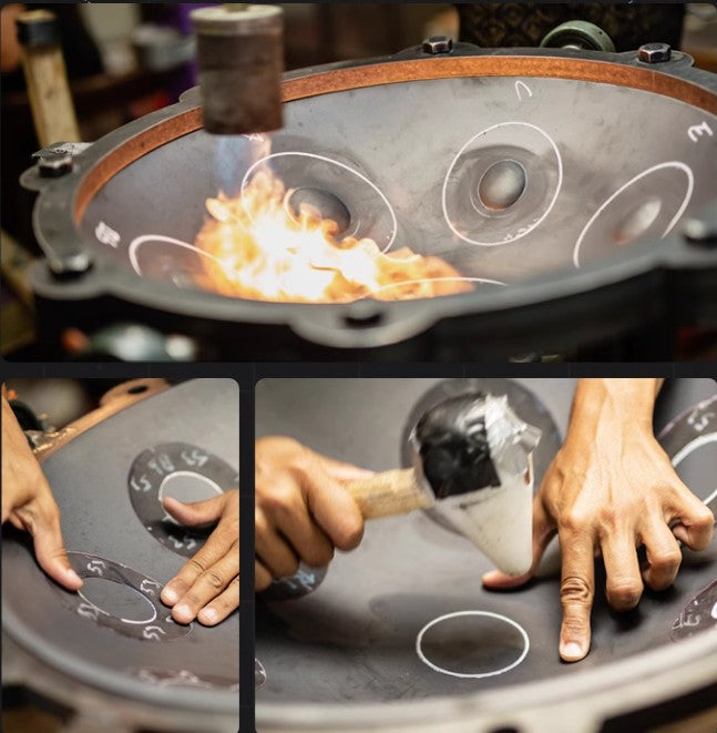Golden Castle 22" 14 Note Handpan 440Hz in D Yoga Meditation Sound Healing AU