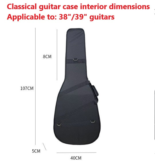 Ultralight Hard Foam Folk/Classical Acoustic Guitar Case Shoulder Strap AU