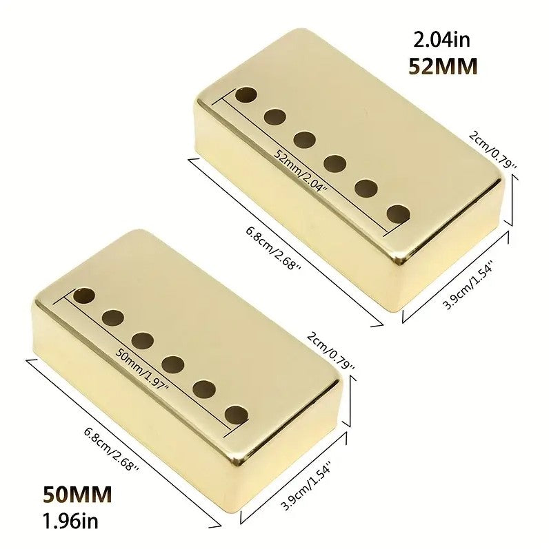 50/52mm LP Humbucker Electric Guitar Pickup Covers Dust Gibson Les Paul Metal AU