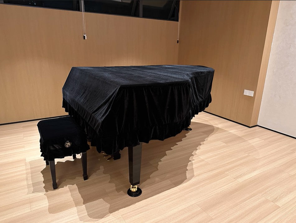 Thicken Velvet Grand Piano Cover Pleuche Bordered Dust Full Protective Cover AU