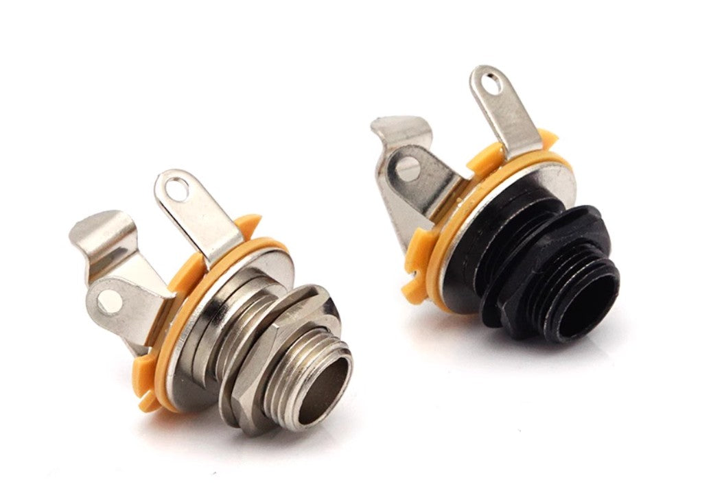6.35mm 2-Conductor Mono Chassis Guitar Bass Jack Input Output Socket Accessories