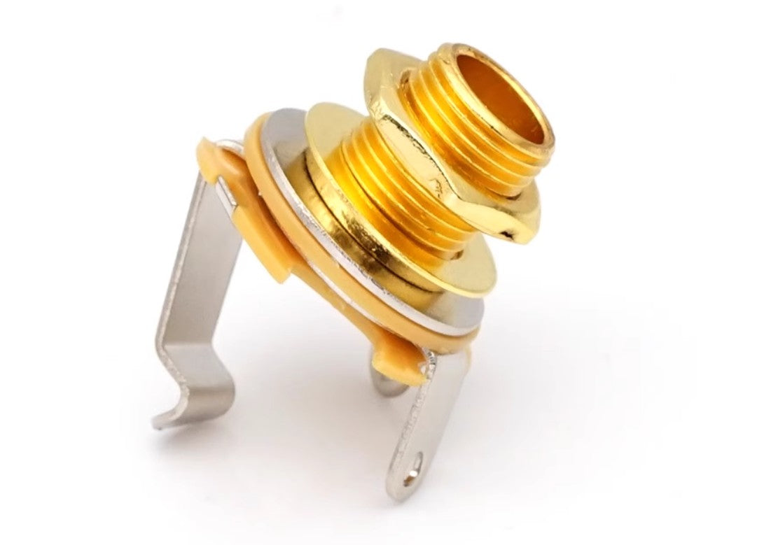 6.35mm 2-Conductor Mono Chassis Guitar Bass Jack Input Output Socket Accessories