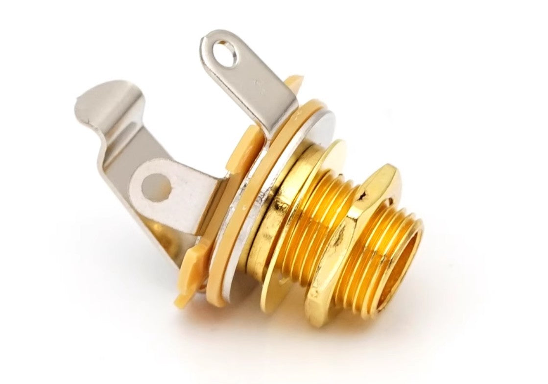 6.35mm 2-Conductor Mono Chassis Guitar Bass Jack Input Output Socket Accessories