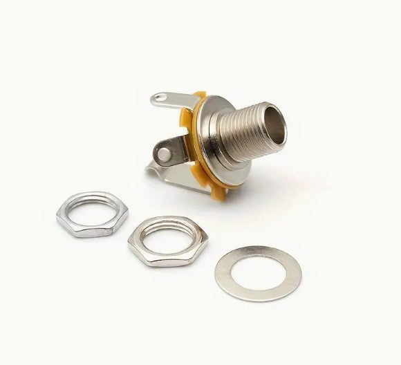 6.35mm 2-Conductor Mono Chassis Guitar Bass Jack Input Output Socket Accessories