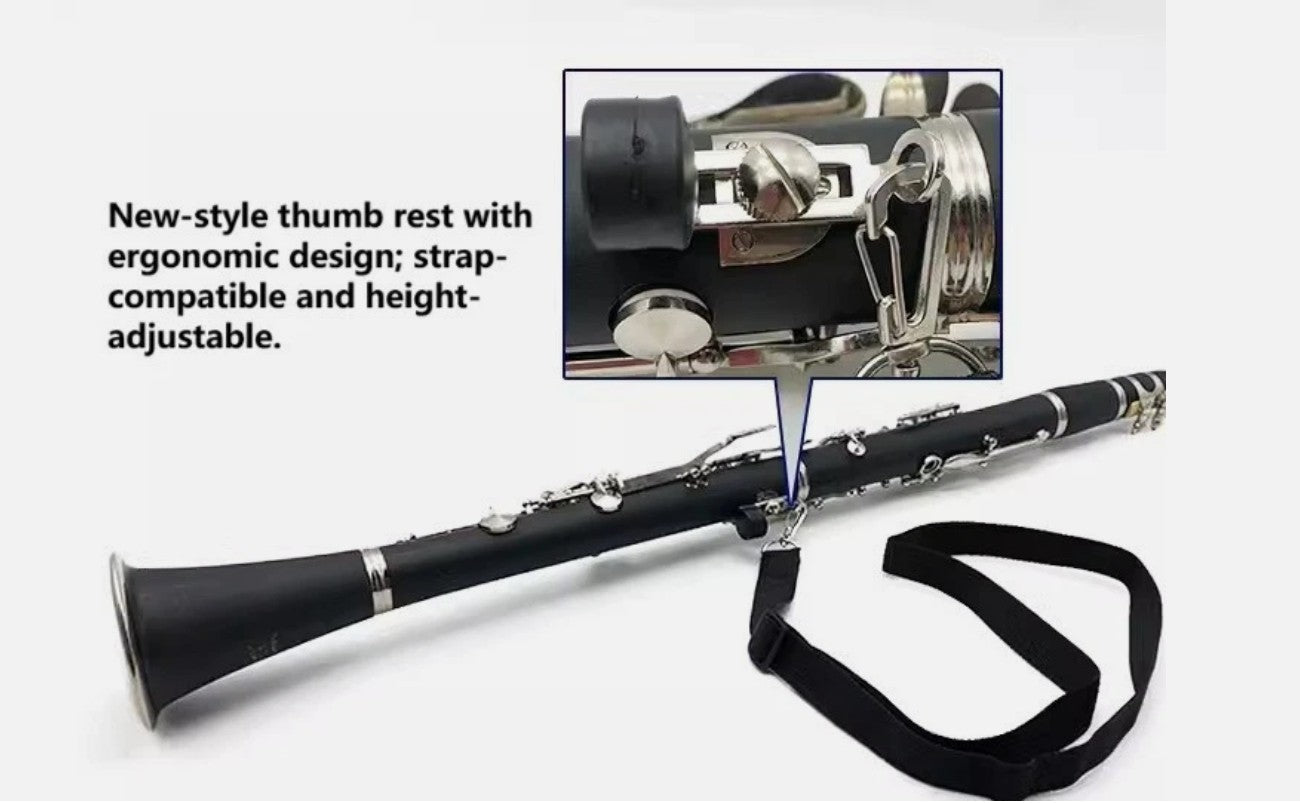 Clarinet 17Keys bB Copper Nickel Plated Full set accessories Woodwind Instrument