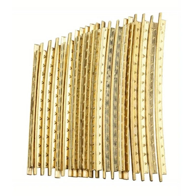 19pcs Brass Classical Guitar Fret Banjo Ukulele Mandolin Luthier Repair Accessor