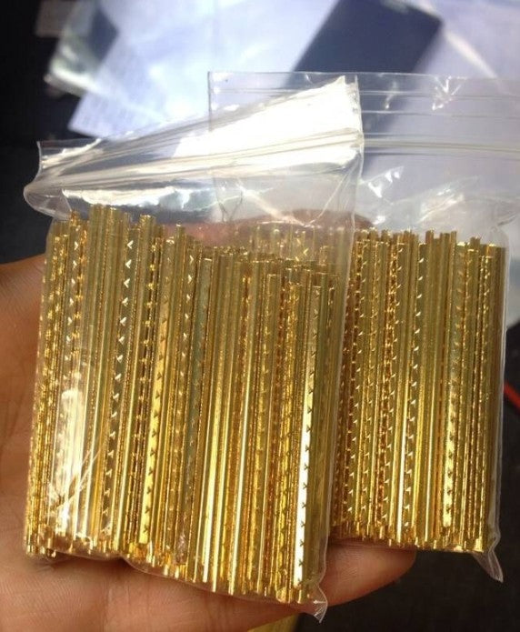 19pcs Brass Classical Guitar Fret Banjo Ukulele Mandolin Luthier Repair Accessor