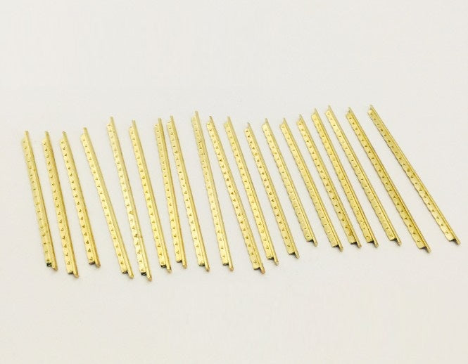 19pcs Brass Classical Guitar Fret Banjo Ukulele Mandolin Luthier Repair Accessor